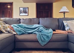 laying on the couch