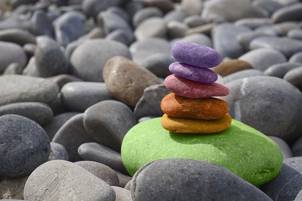 colorful pebbles